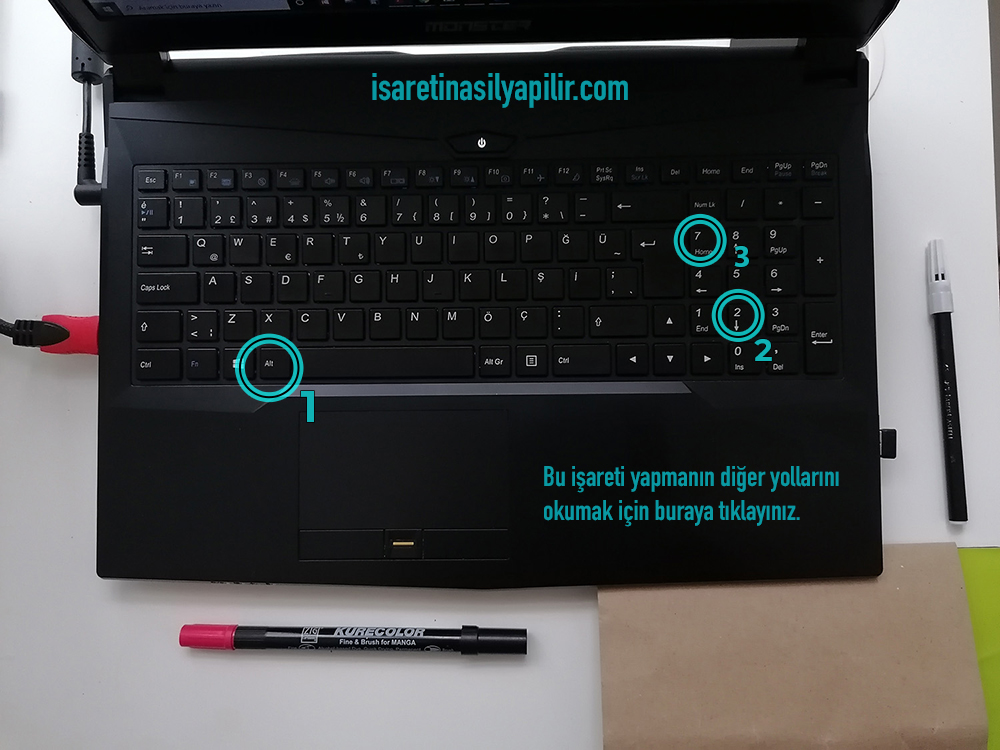 Klavyede pi işareti